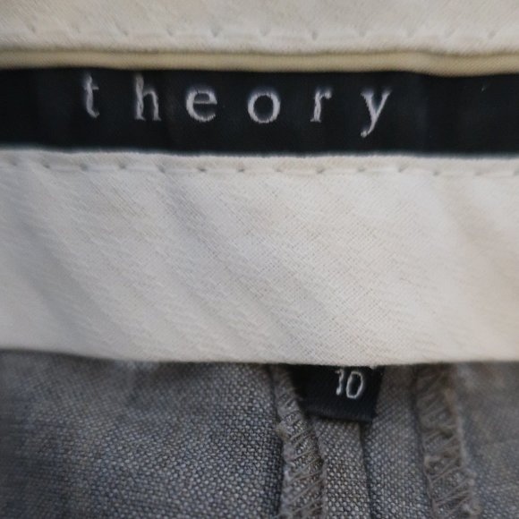 WOMENS THEORY TAUPE FLAT FRONT WOOL BLEND SHORTS 10 * - Picture 12 of 12